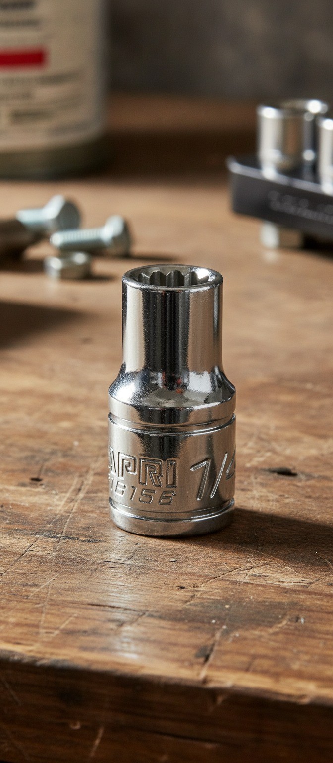 1/4 in Shallow Socket, 1/4 in Drive, 12-Point, SAE