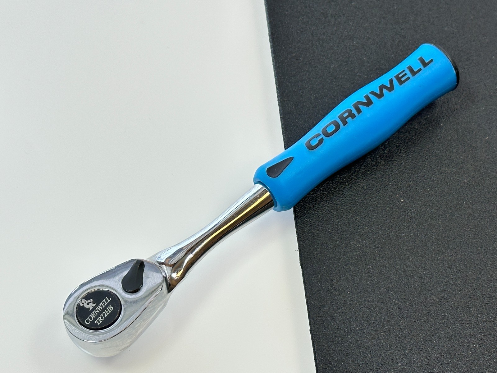 NEW Cornwell Tools USA TR72HB 1/4” Drive 72 Tooth BLUE Soft Grip Ratchet