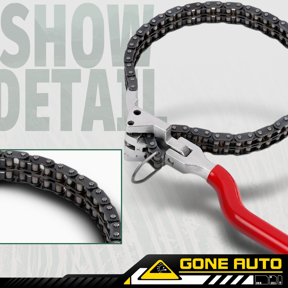 Heavy-Duty Ratcheting Chain Wrench Fittings 60-160mm Oil Filter Change Pipe