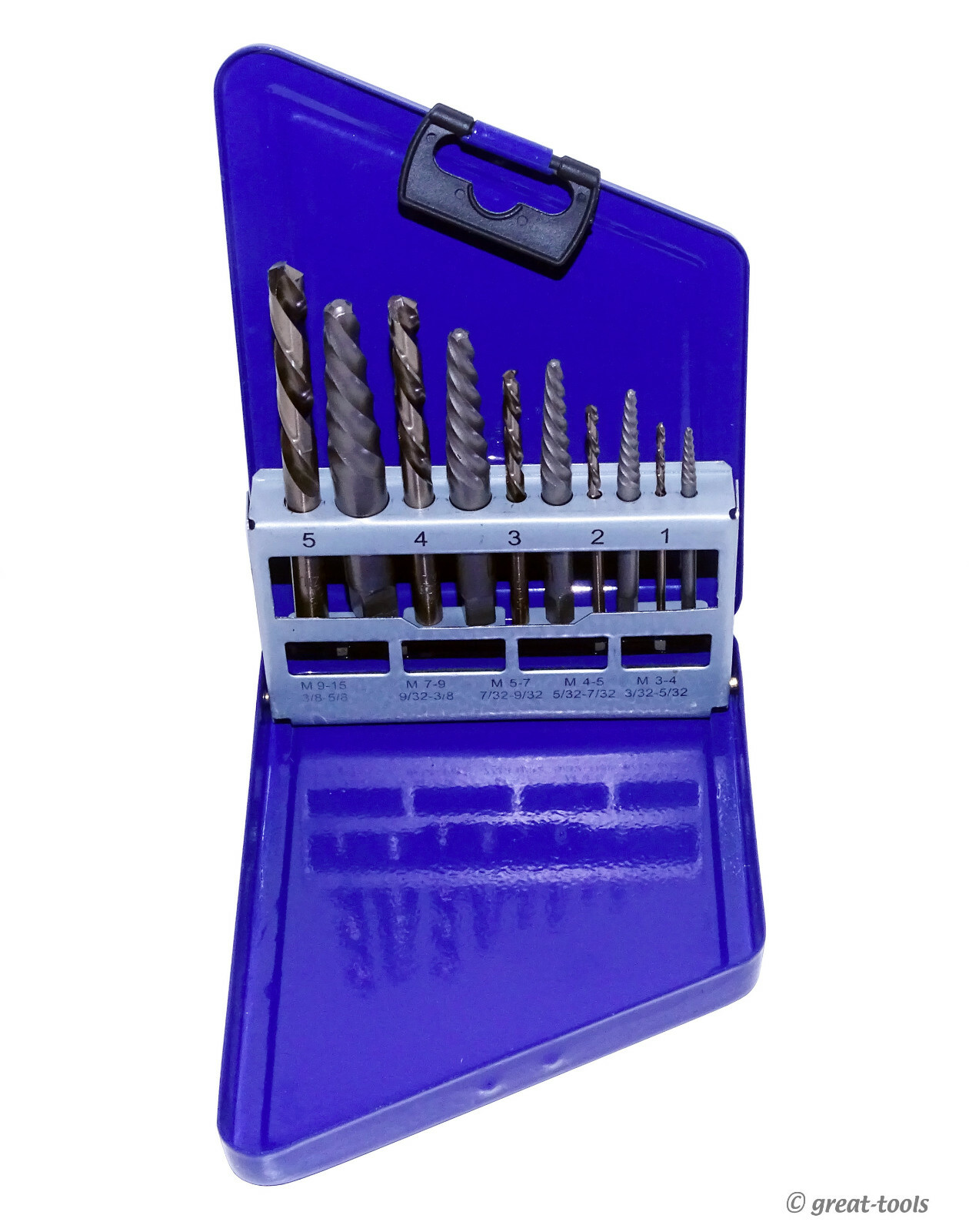 E-Z OUTS – LEFT HAND DRILL BIT SCREW EXTRACTOR SET – USA made Irwin Hanson Tools