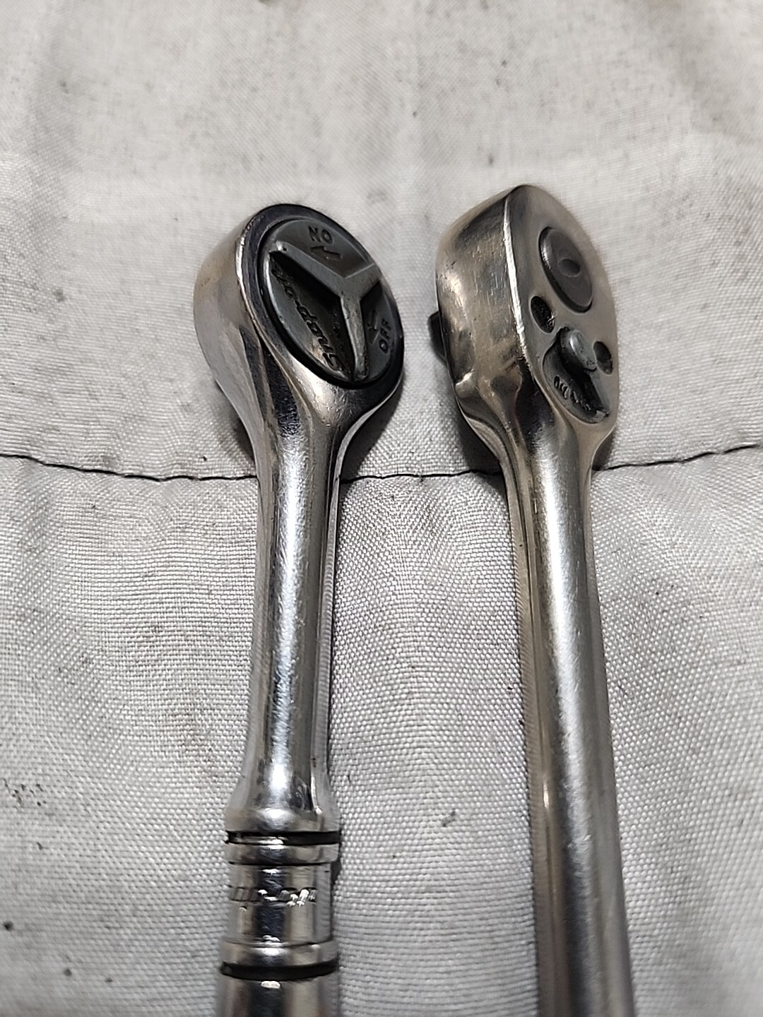 Lot 2 Snap On TM75A TM739 1/4″ Ratchet Long Handle and Short Handle USED