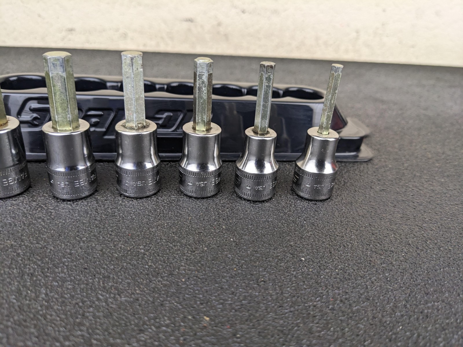 #bp416 Snap On Tools 7 Piece 3/8″ Drive Hex Bit Socket Set 4MM-10MM 207EFAMY