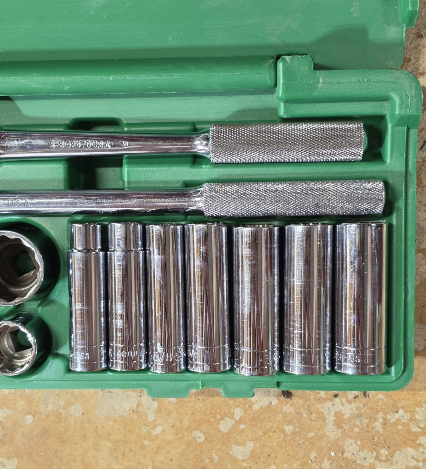 SK Tools SAE 1/2″ Dr General Service Socket Set 12pt 4123 USA (One Replcmt)