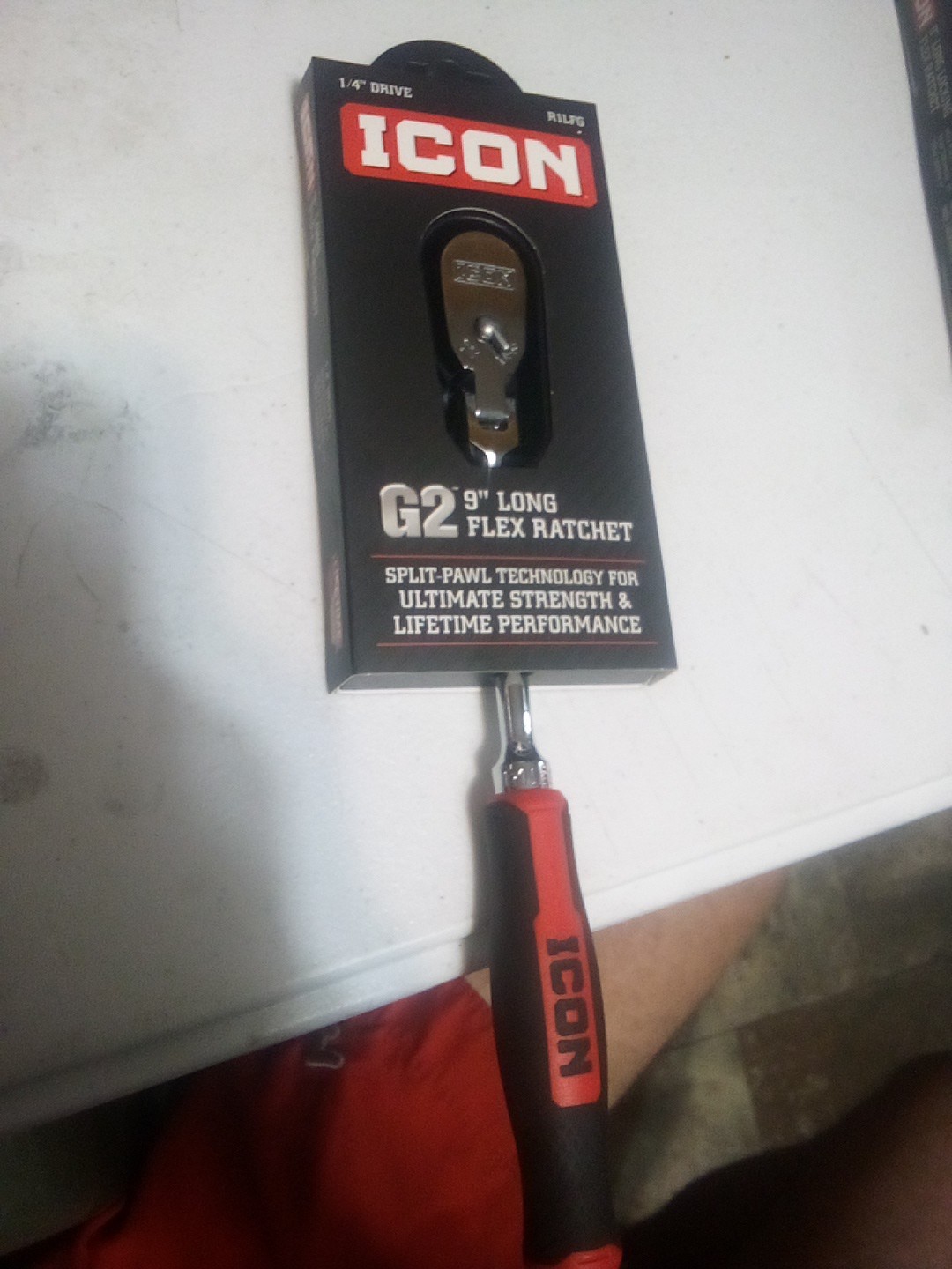 ICON G2 1/4″ Drive 9″ Long-Reach Flex Ratchet – R1LFG 70450 – NEW IN PACKAGING!