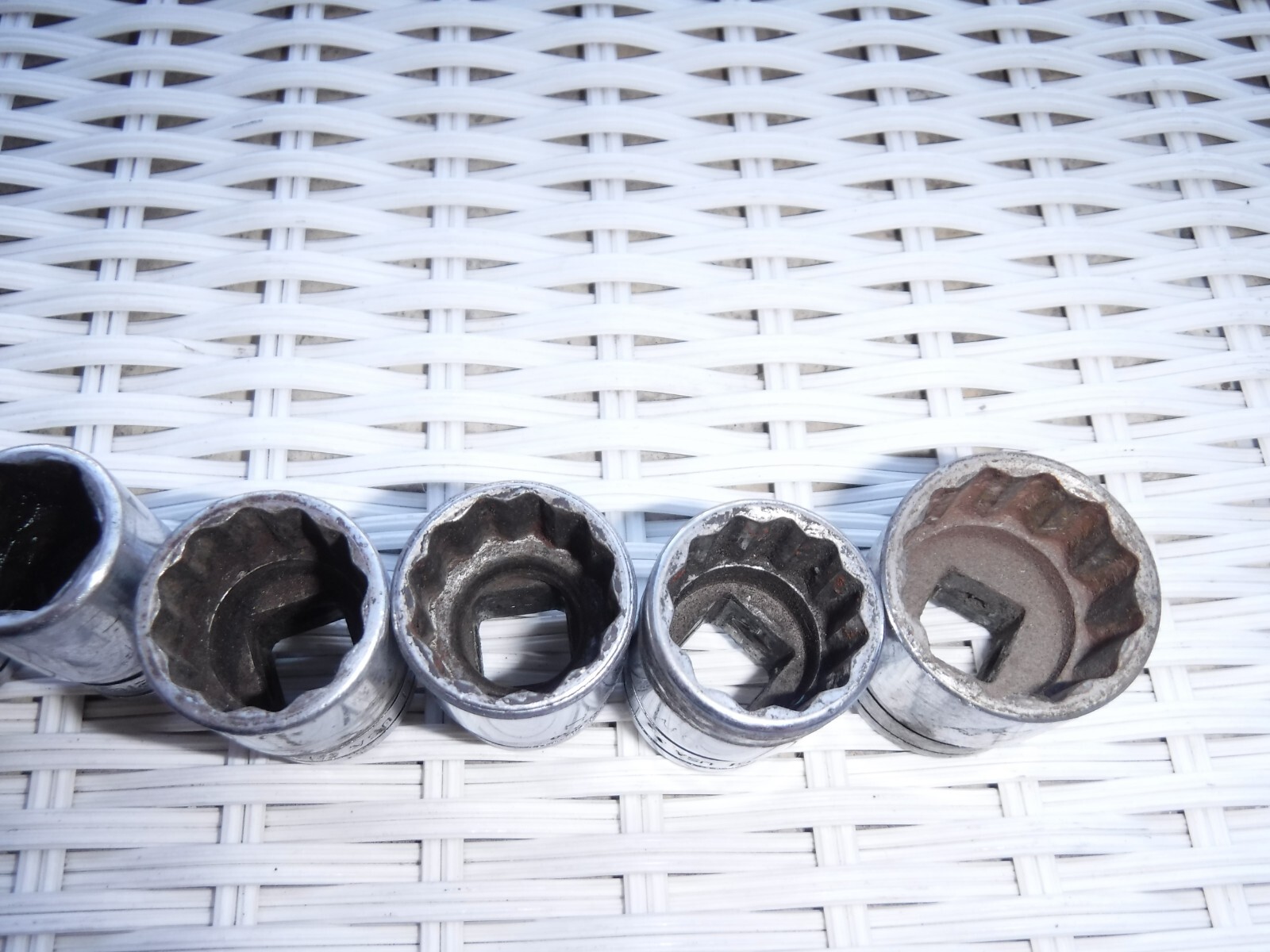 7pc Snap-on Socket Set 1/2in Drive – 3/8, 5/8, 11/16, 13/16, 13/16, 13/16, 1,