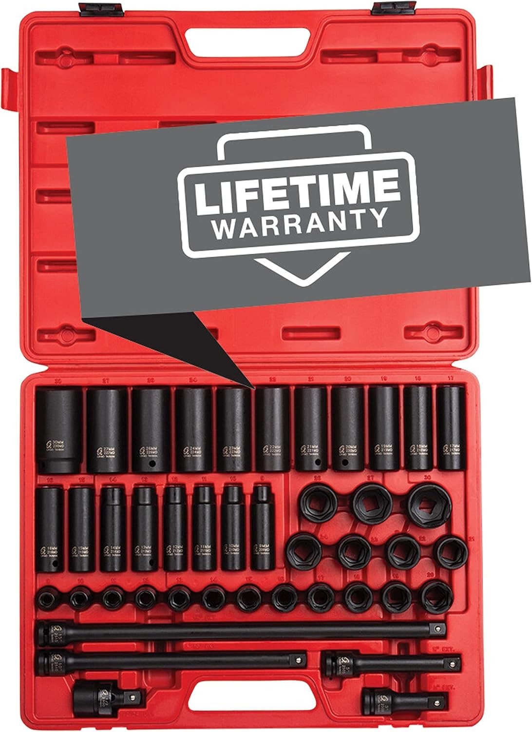 Sunex 43-Piece 1/2″ Drive Impact Socket Set