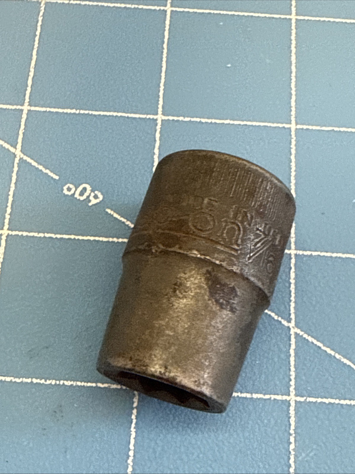 Vintage 1942 Snap-on No-414 7/16″, 8pt, 1/2″ Drive Socket, USA