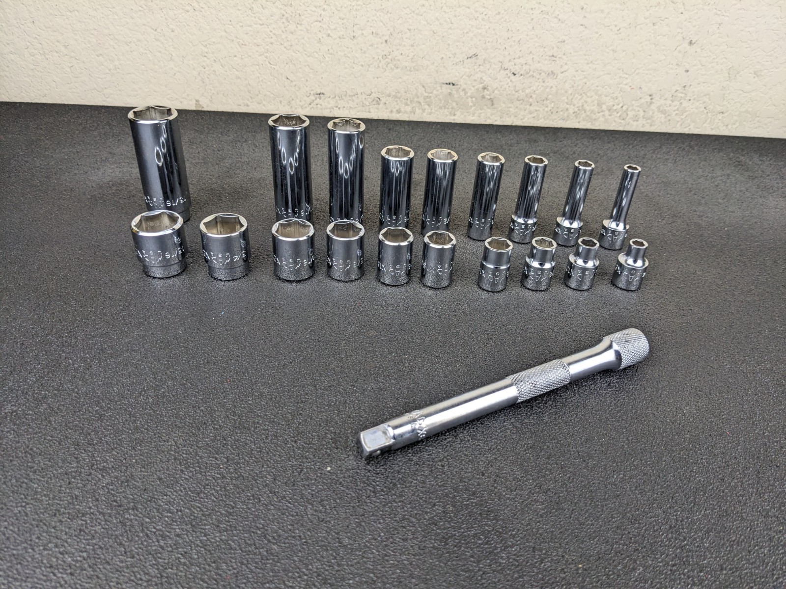 #bn926 Mac Tools SAE Metric Deluxe 3/8″ Drive General Service Set Socket Case