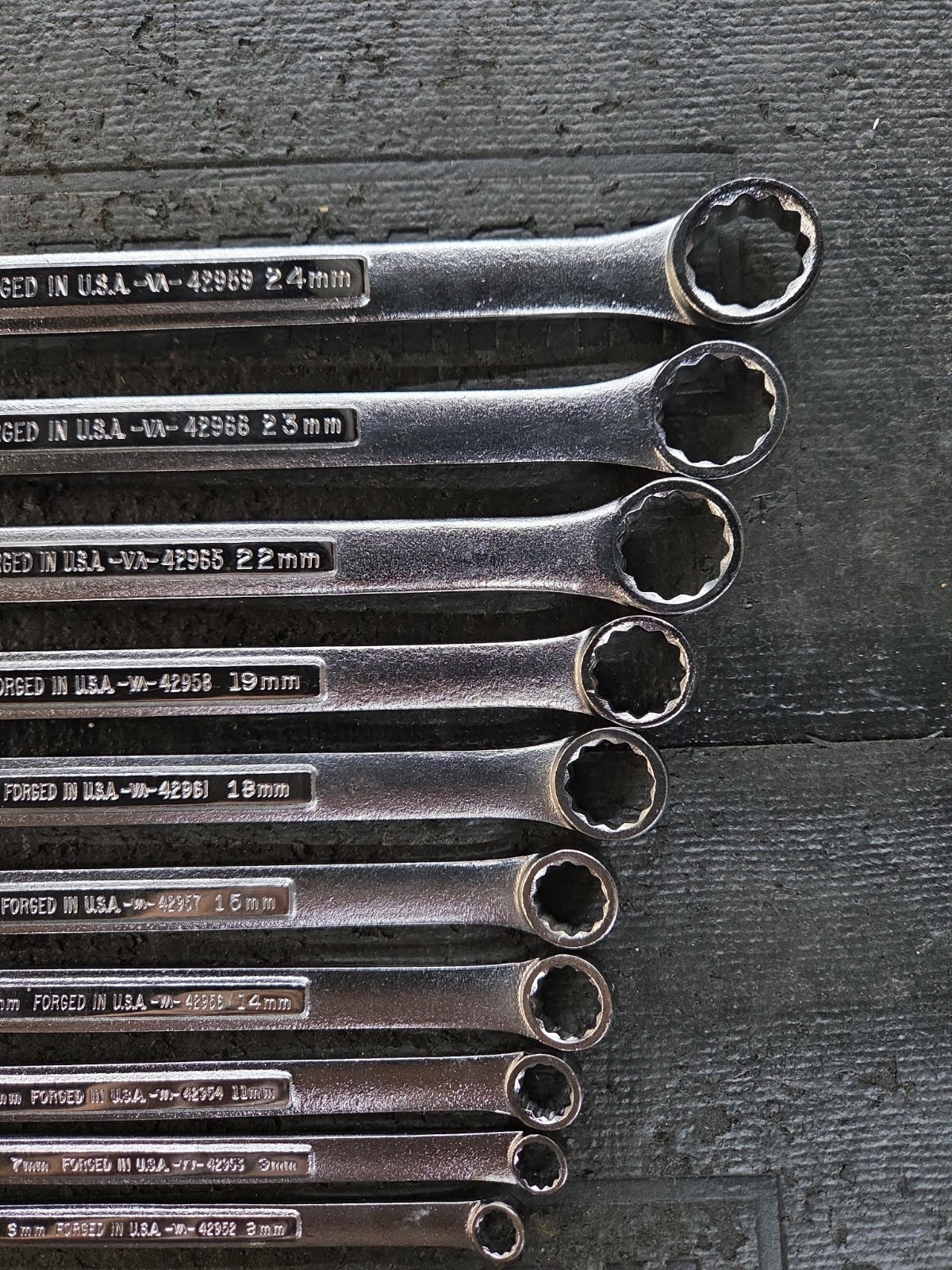 Craftsman Metric Double Box End Wrench Set 12 Point 6mm to 24mm 10pc Made in USA