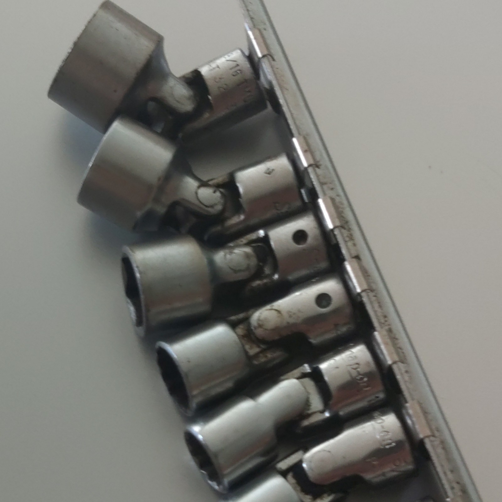 1/4 Drive Snap On Sae Flex. Sockets, 1/4-9/16 Plus Universal Adapter
