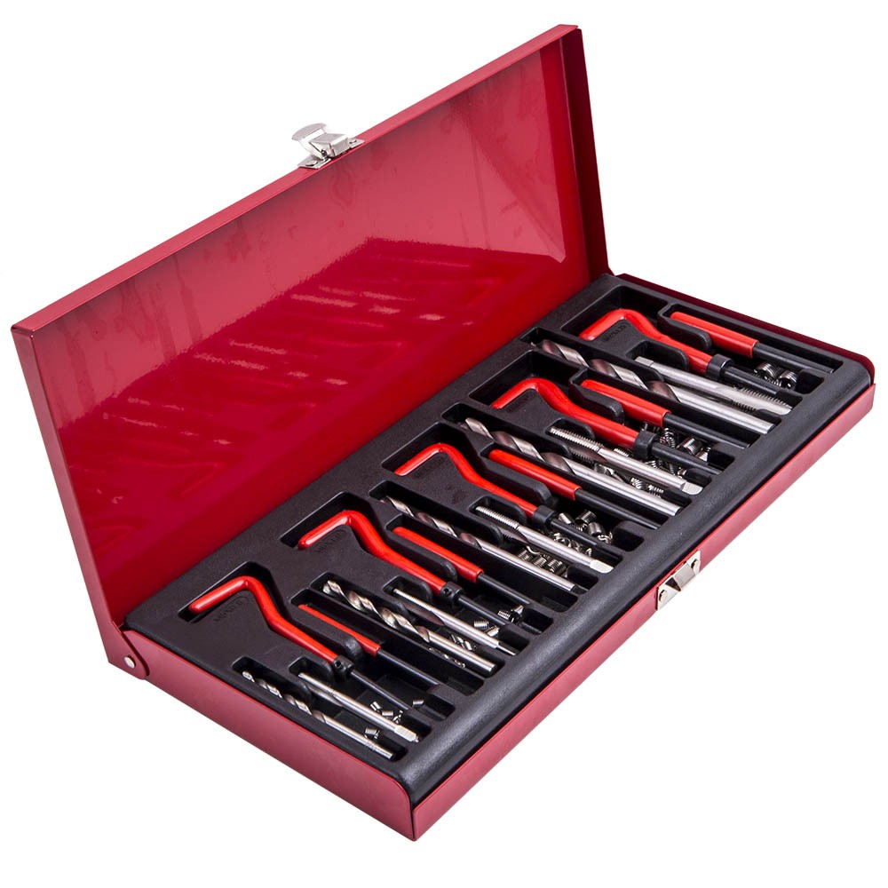 131x Thread Repair Tool Kit Stripped M5 M6 M8 M10/M12 Wire Thread Inserts