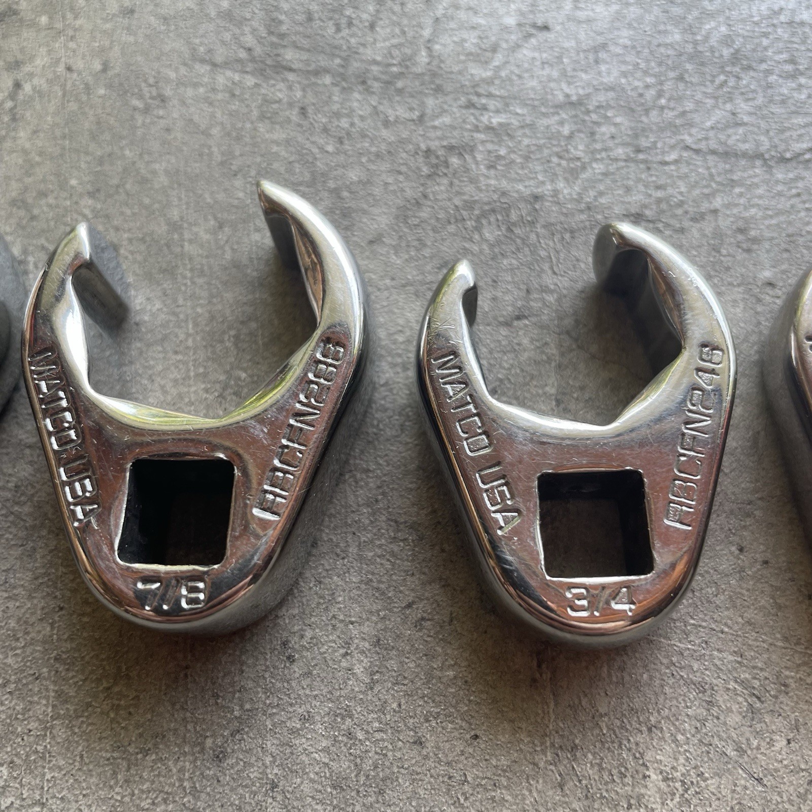 Matco Tools 5pc 3/8″ Drive SAE Crowfoot Wrench Set 1/2″- 1″ USED