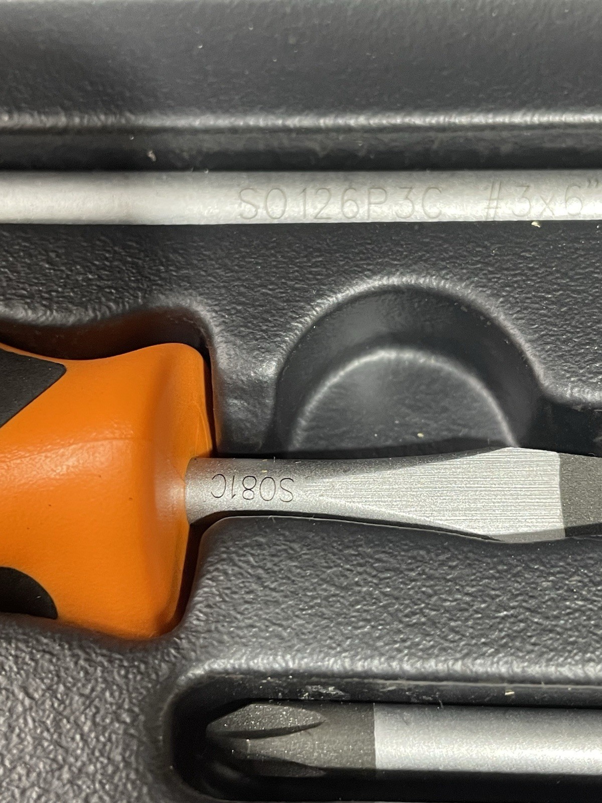 Matco SSO8C 8-Piece Screwdriver Set Orange Black w/ Tray