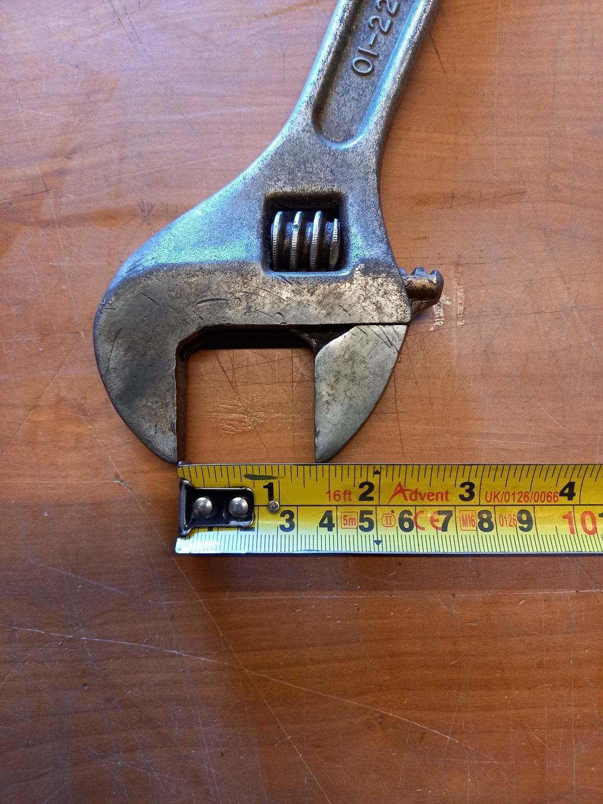 Vintage ETC Industrial 01-225 Adjustable Spanner 12″ Good Cond