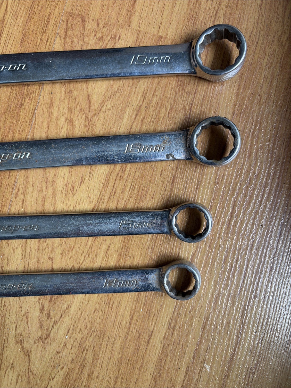Snap On USA Tools Set 4 OEXM40A/50A/180A OEXM190A Combination Wrench 19 18 15 14
