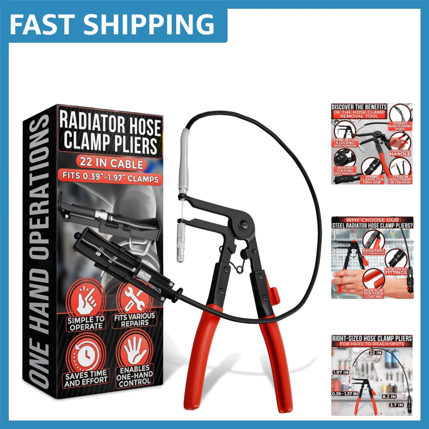 Corrosion-Resistant Hose Clamp Pliers for Automotive Repairs – Versatile & Handy