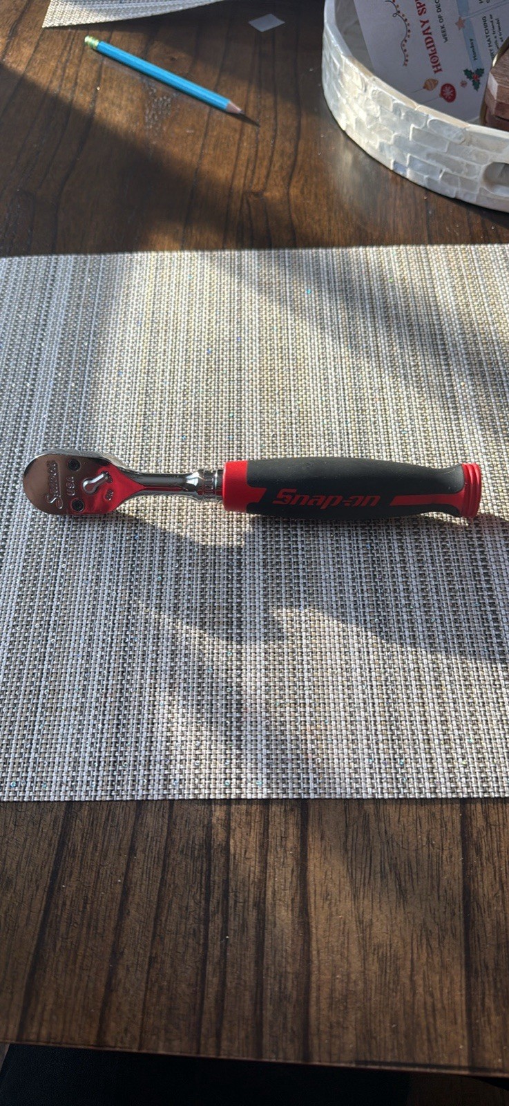 Red Snap-On Ratchet 3/8″ Drive FH100