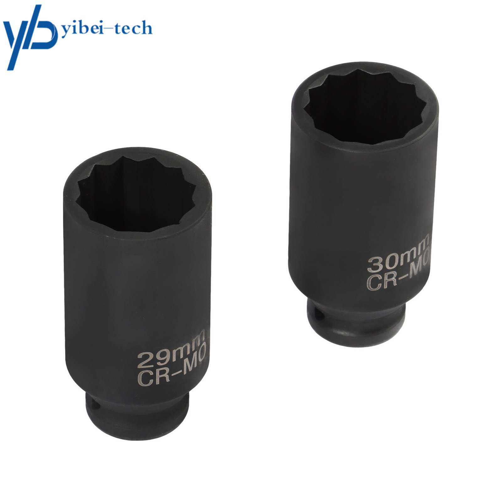 1/2″ Impact Socket Set 12 Point 29-39mm Drive Deep Spindle Axle Nut 8PCS w/ Case
