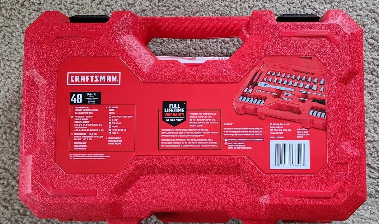 Craftsman 48 pc Sae/metric 1/4 Drive New Lifetime Warranty