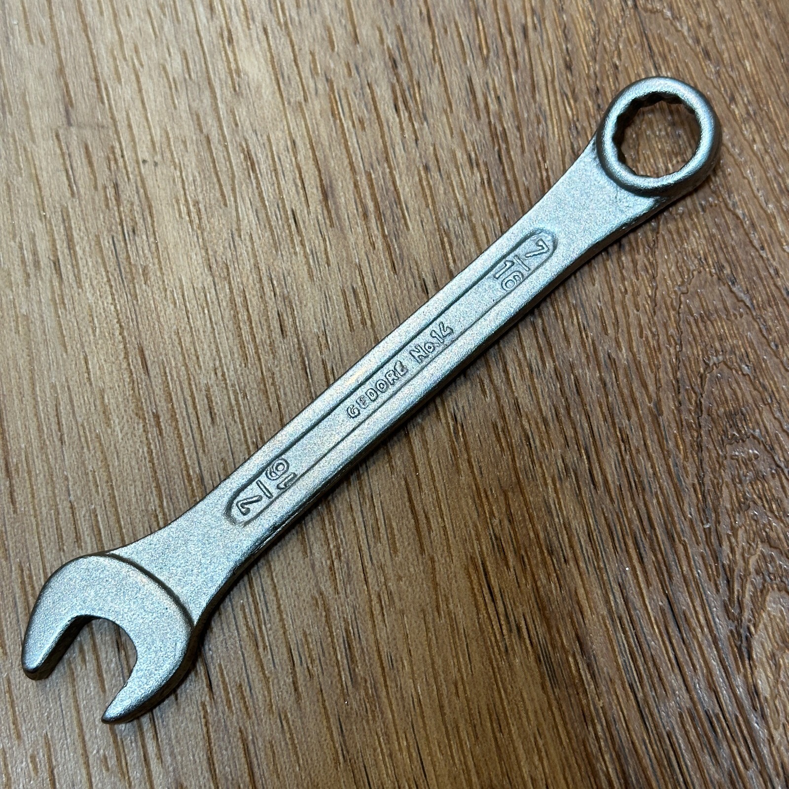 GEDORE 7/16″ COMBINATION WRENCH open end x 12 POINT BOX #No.14
