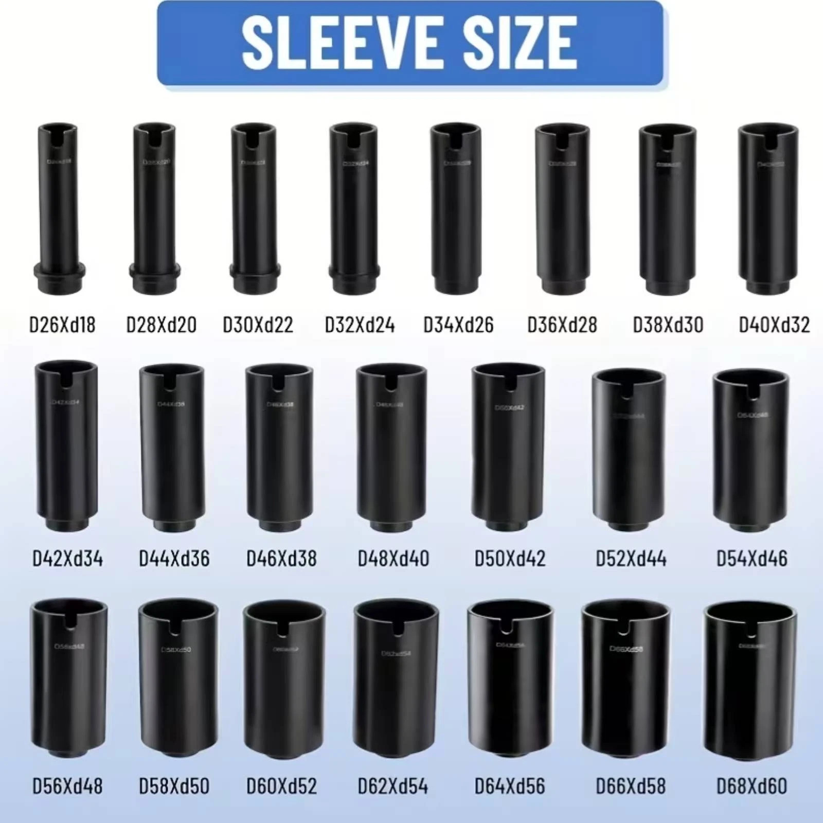 Universal Heavy Duty Hydraulic Sleeve Kit,Bushing Bearing Removal Install Tool