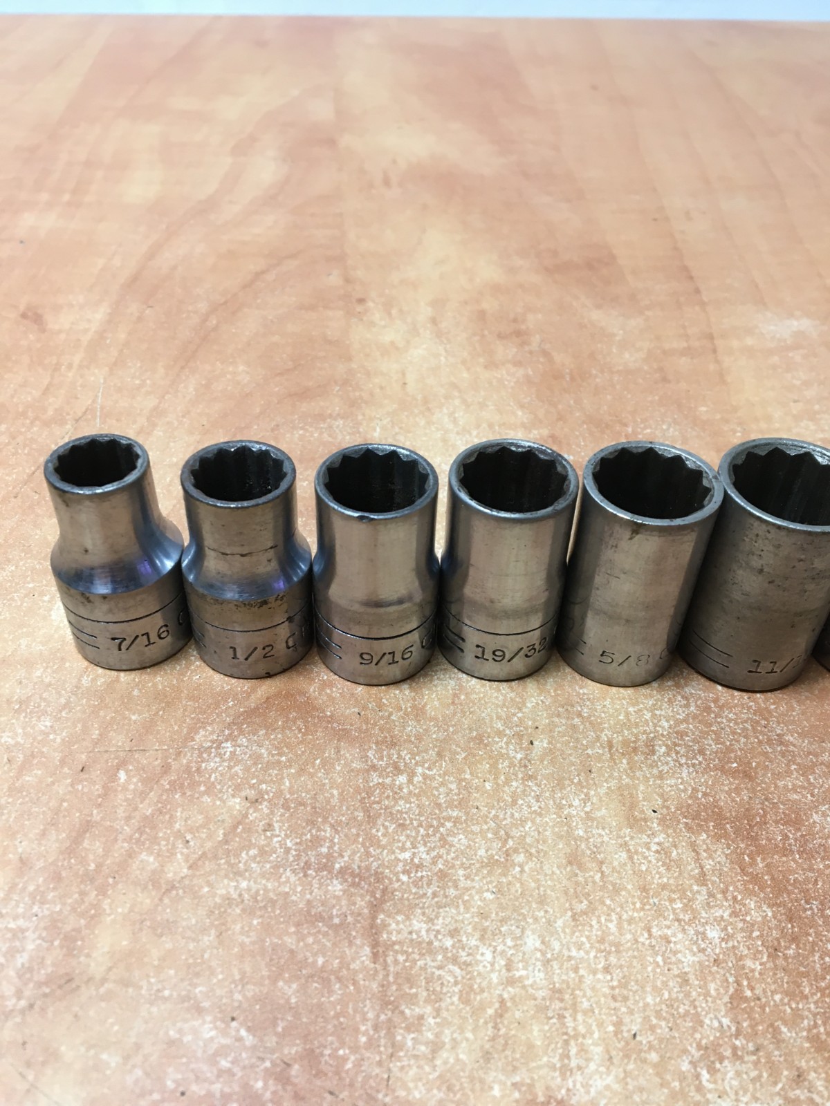 Vintage Craftsman 1/2” Drive Socket Set =V= Series 17 Pieces 12 Point SAE