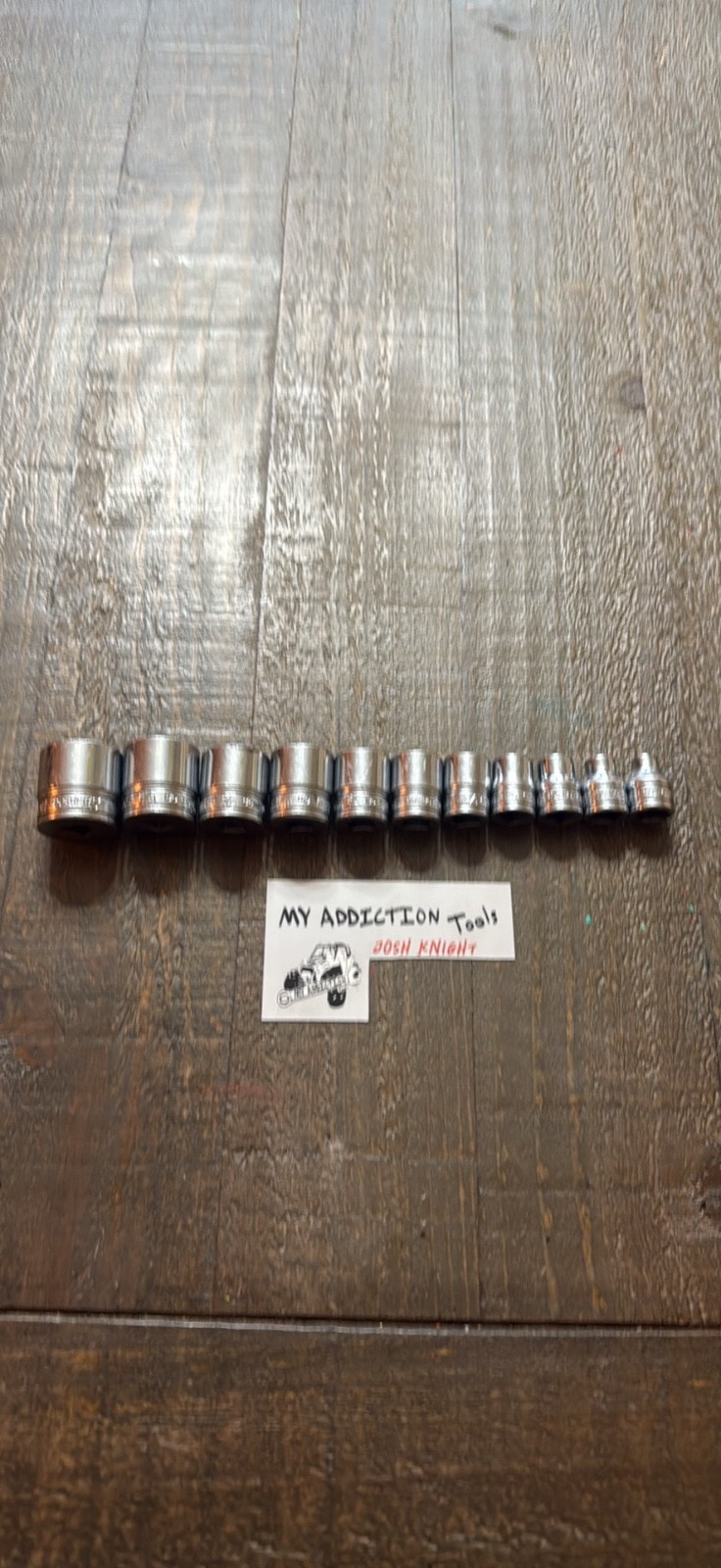Snap on F series 3/8” drive shallow 12pt socket set no owner markings on sockets