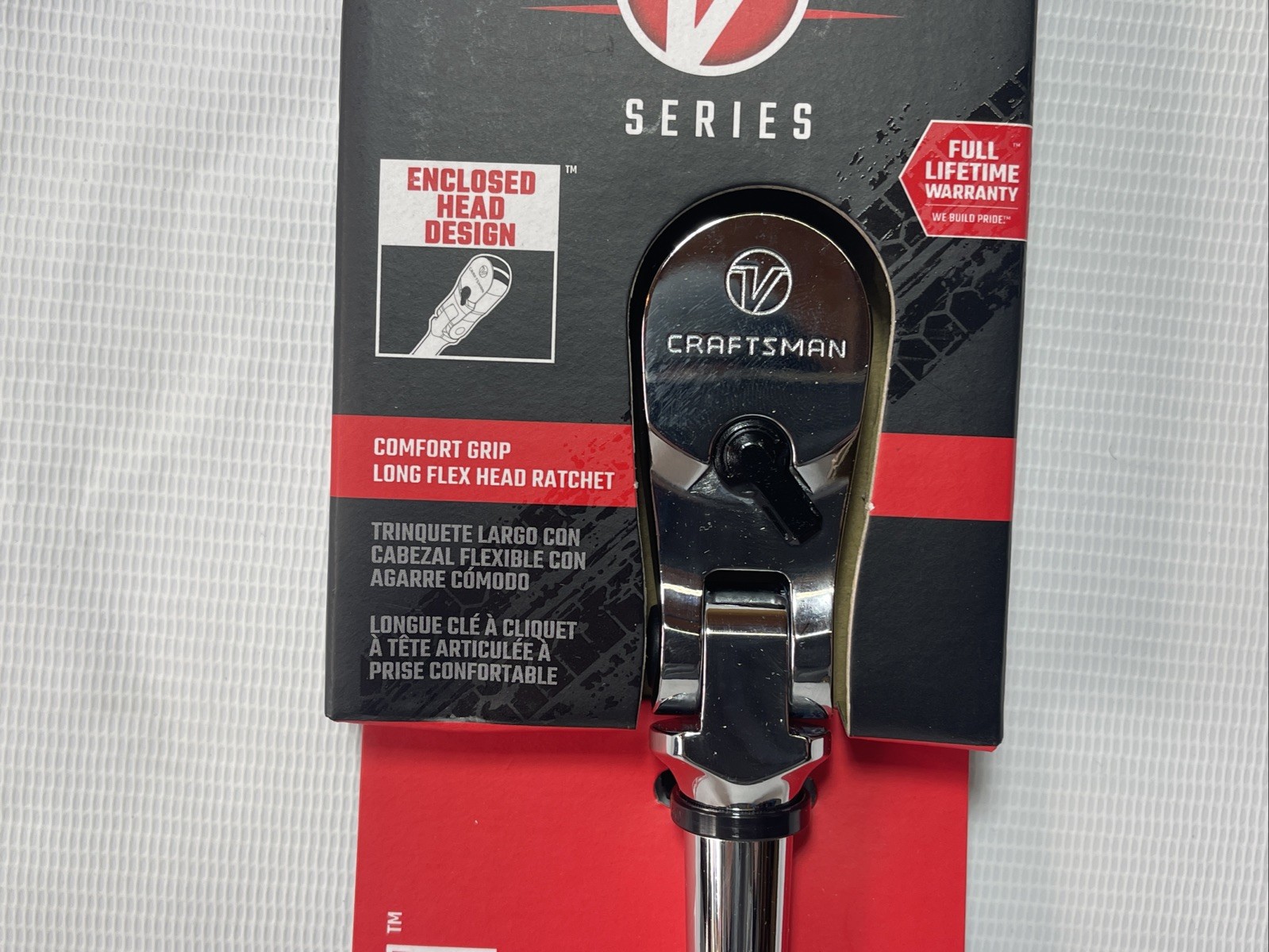Craftsman V- Series 3/8″ Drive Comfort Grip Long Flex Head Ratchet CMMT86326V