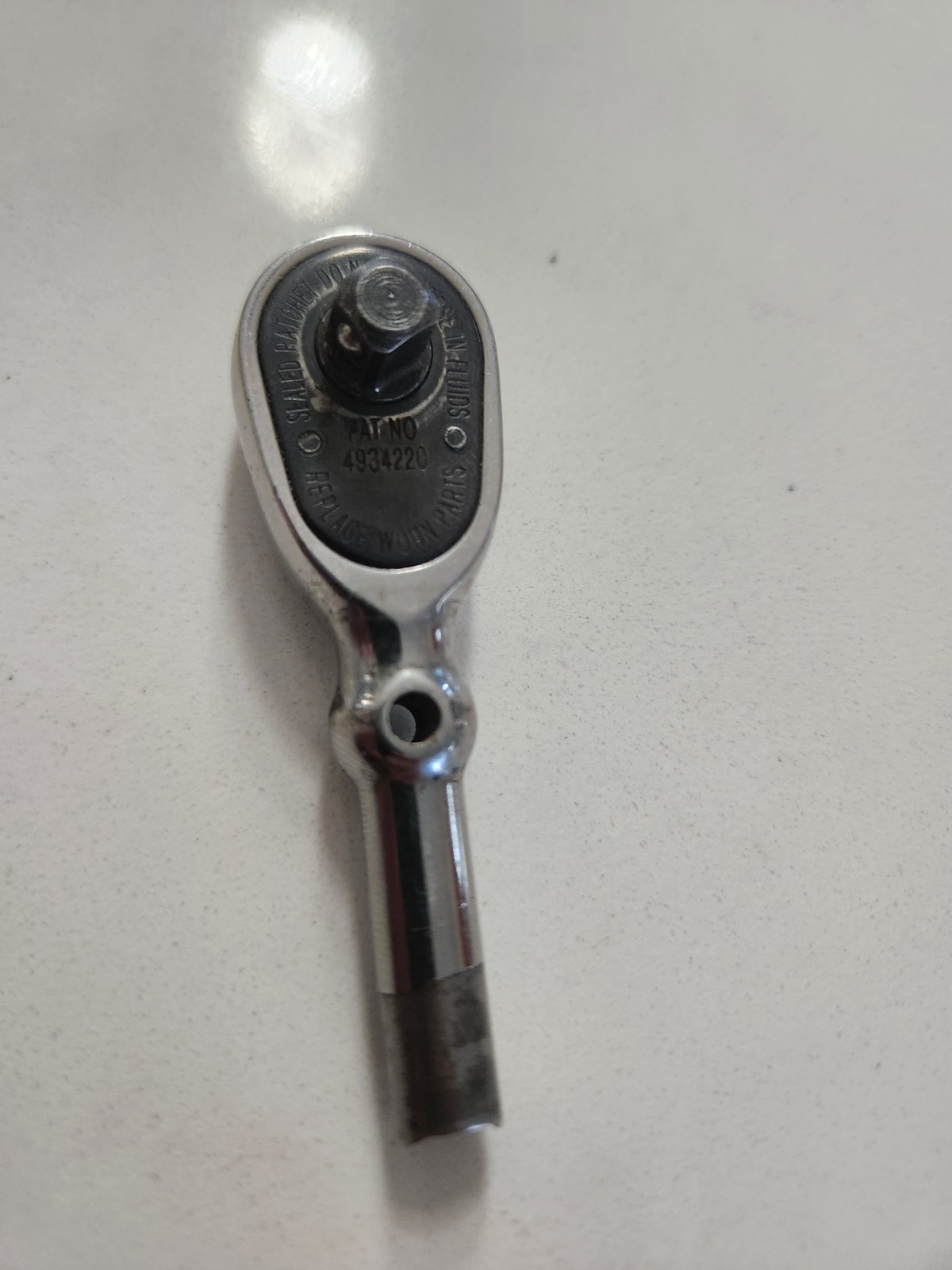 Snap On Compact Ratchet 1/4 Drive Stubby Short Mini Vintage Usa 4934220 Rare