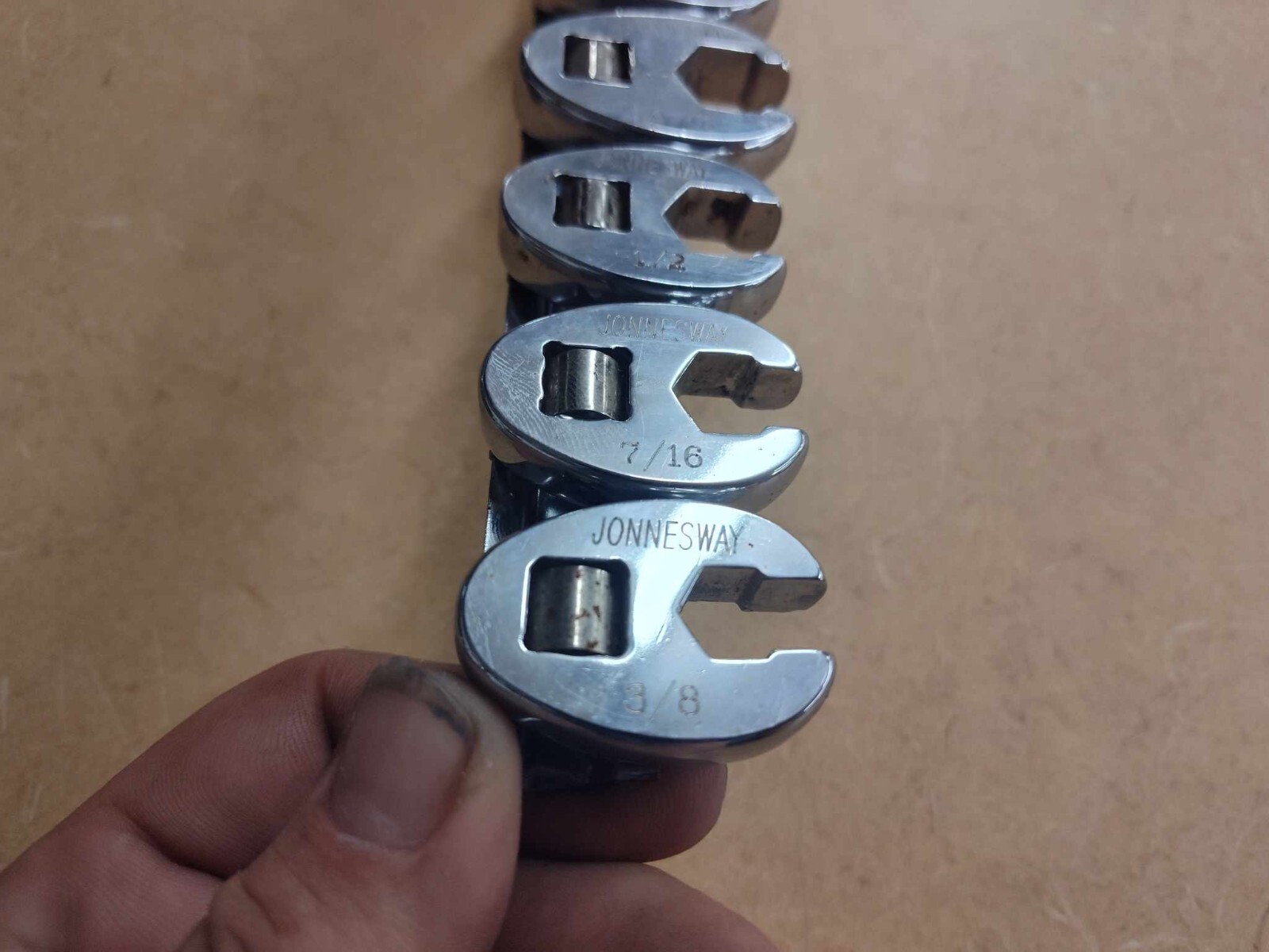 JONNESWAY 3/8″ DRIVE CROWFOOT WRENCH SET SAE 8pc set