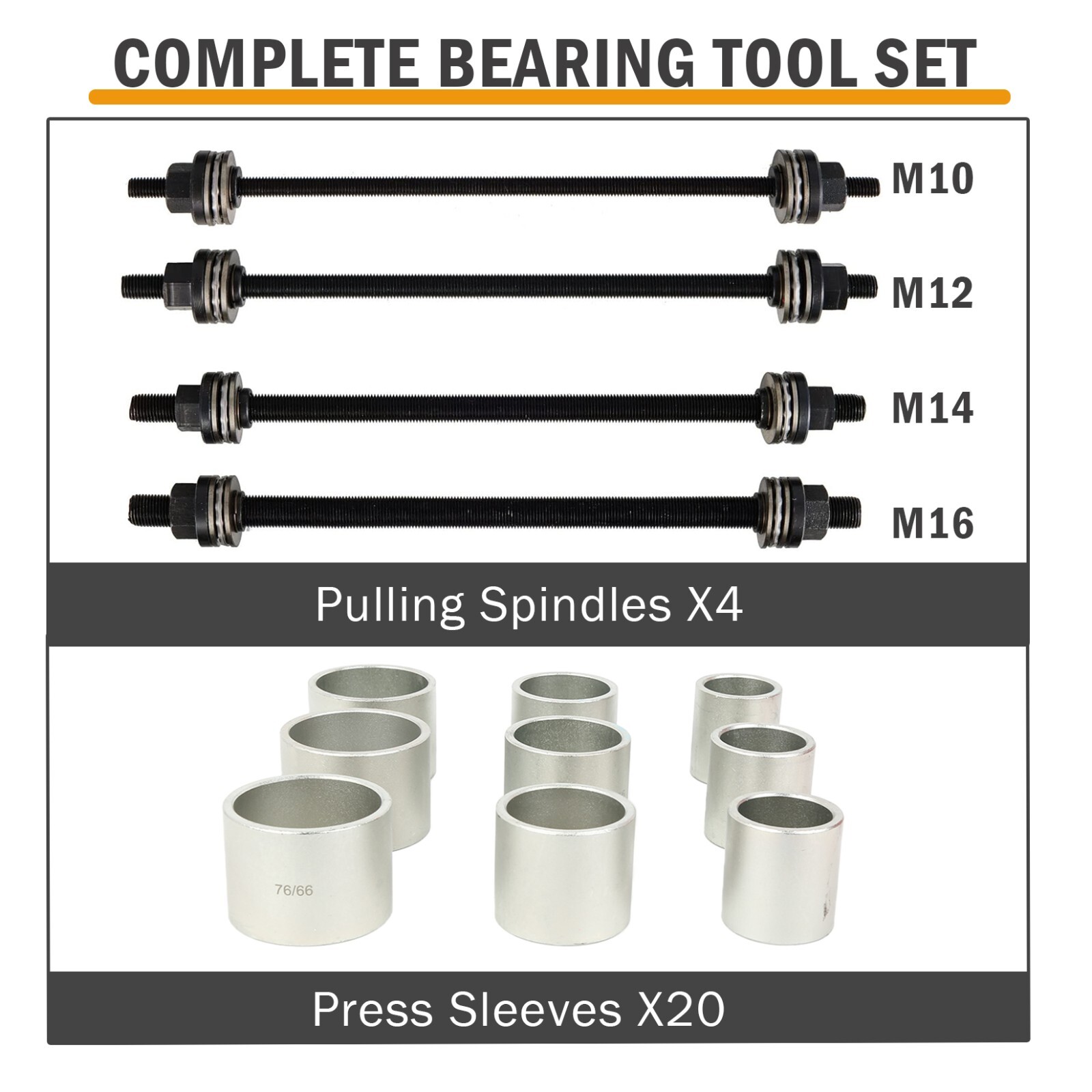 28PC Master Press& Pull Sleeve Kit Bushes Bearing Bushes Seals Installation Set