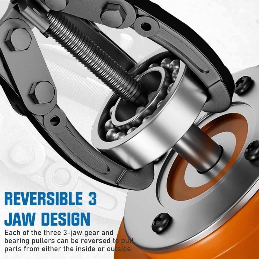 3» 4» 6» 8» Set, 3 Jaw Bearing Puller with Reversible Jaws, 2 Jaw / 3 Jaw…