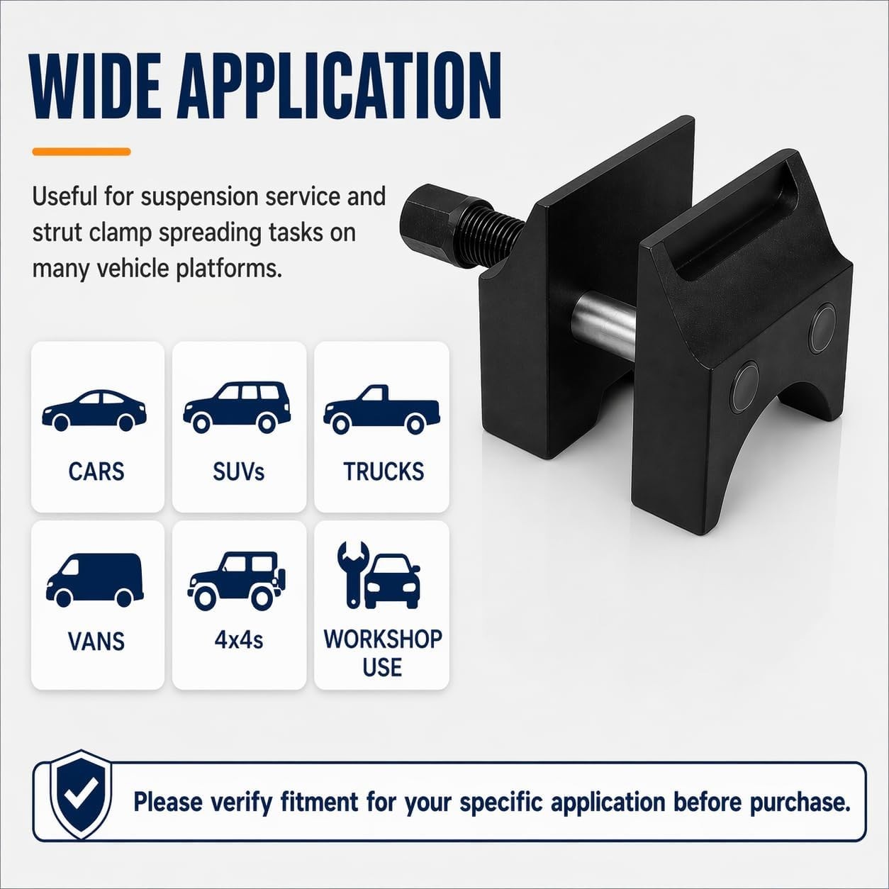 Dual-End Strut Spreader Tool for Efficient Suspension Repair across Major Brands