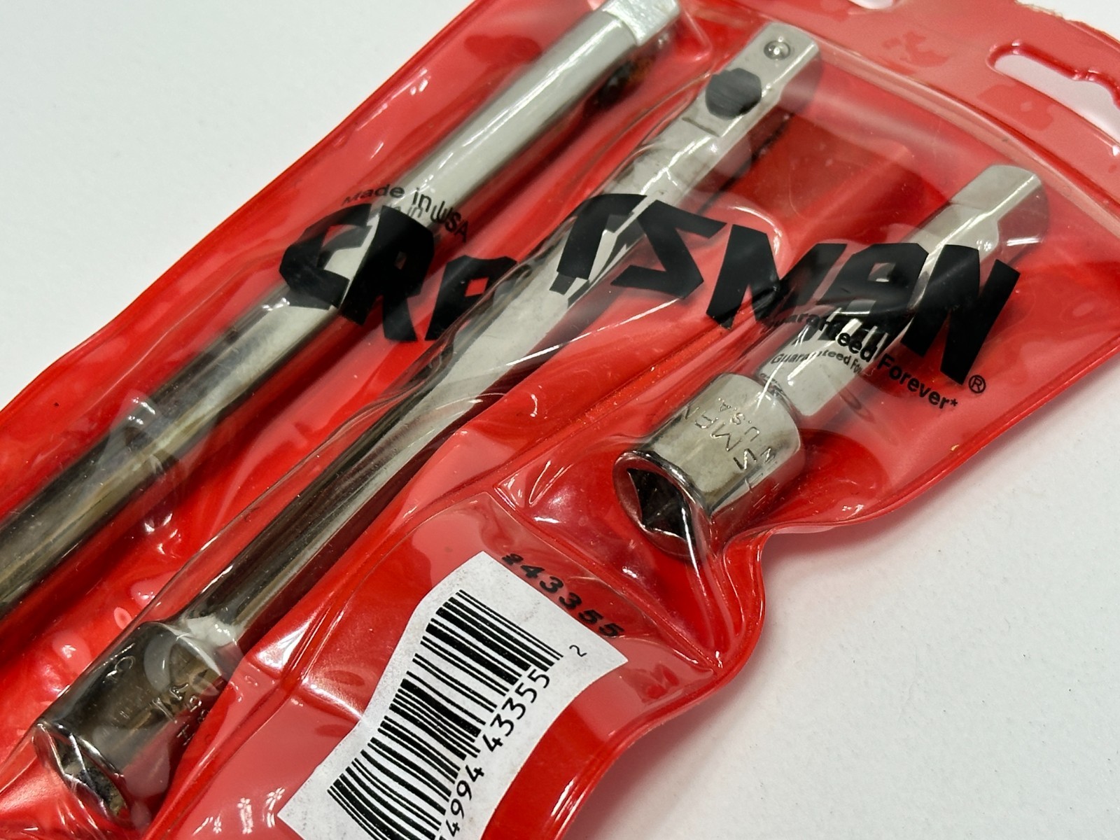 Craftsman USA NOS 43355 3pc 3/6/10” 3/8″ Dr. Quick Release Extension Bar Set