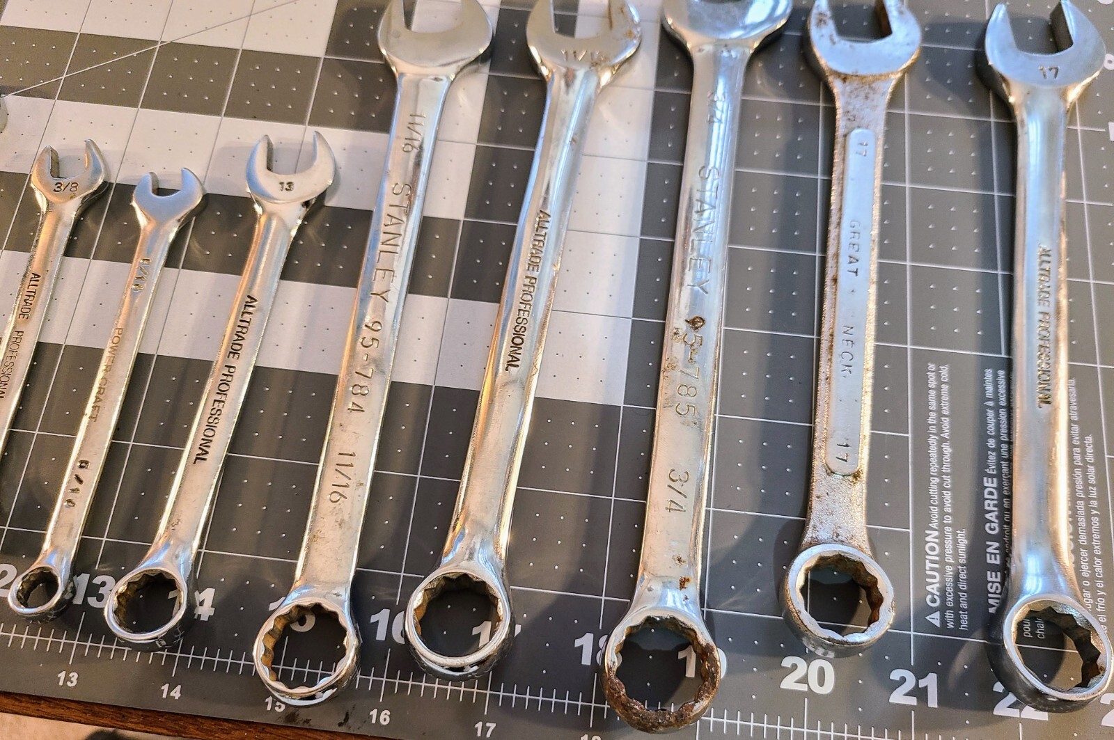 STANLEY, ALLTRADE, SAE/METRIC etc. Open-ended Combo Wrenches Lot, Pick any Size
