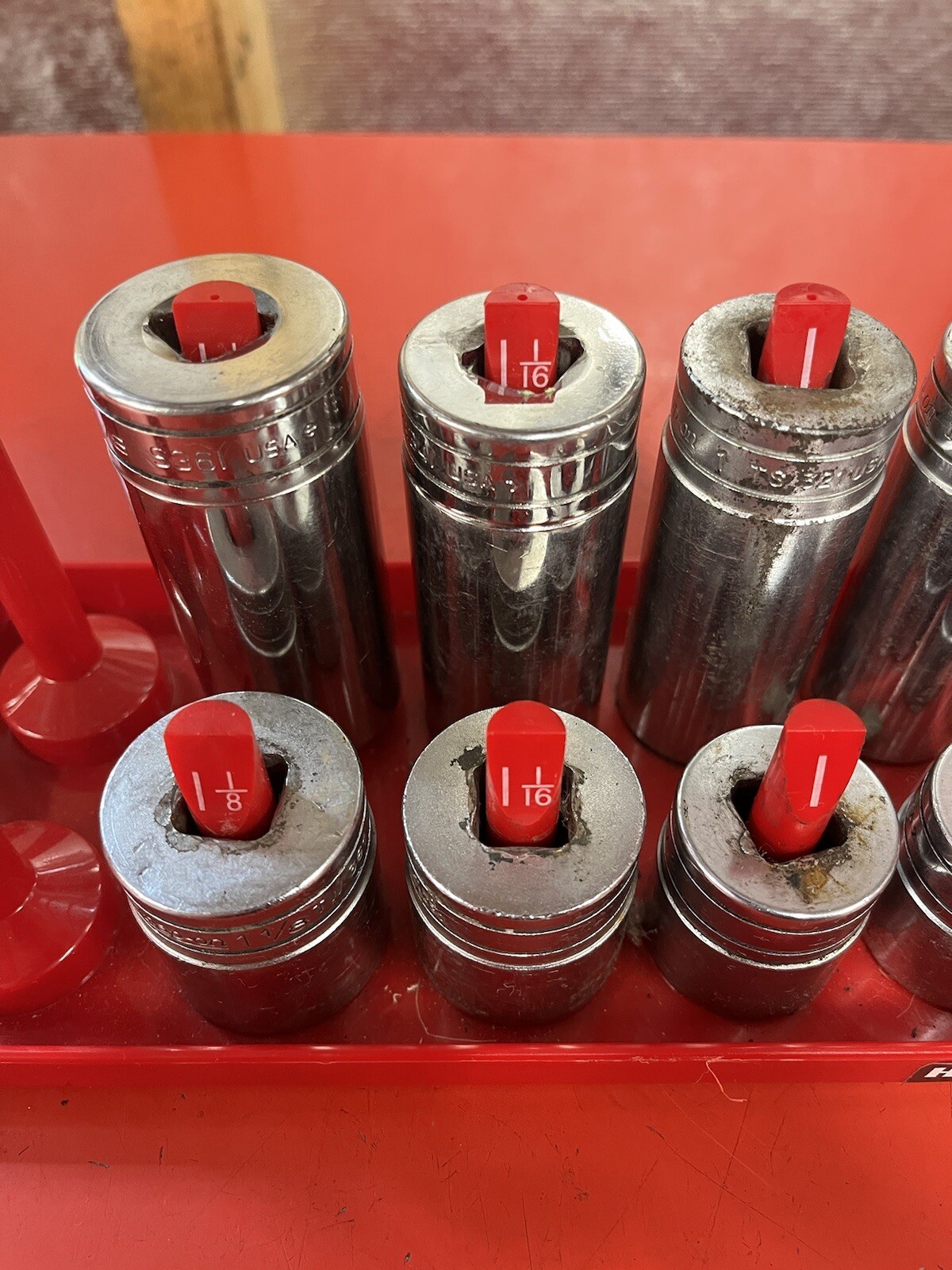 Snap-on Tools USA 28pc 1/2″ Drive SAE Chrome 6pt Shallow & Deep TS