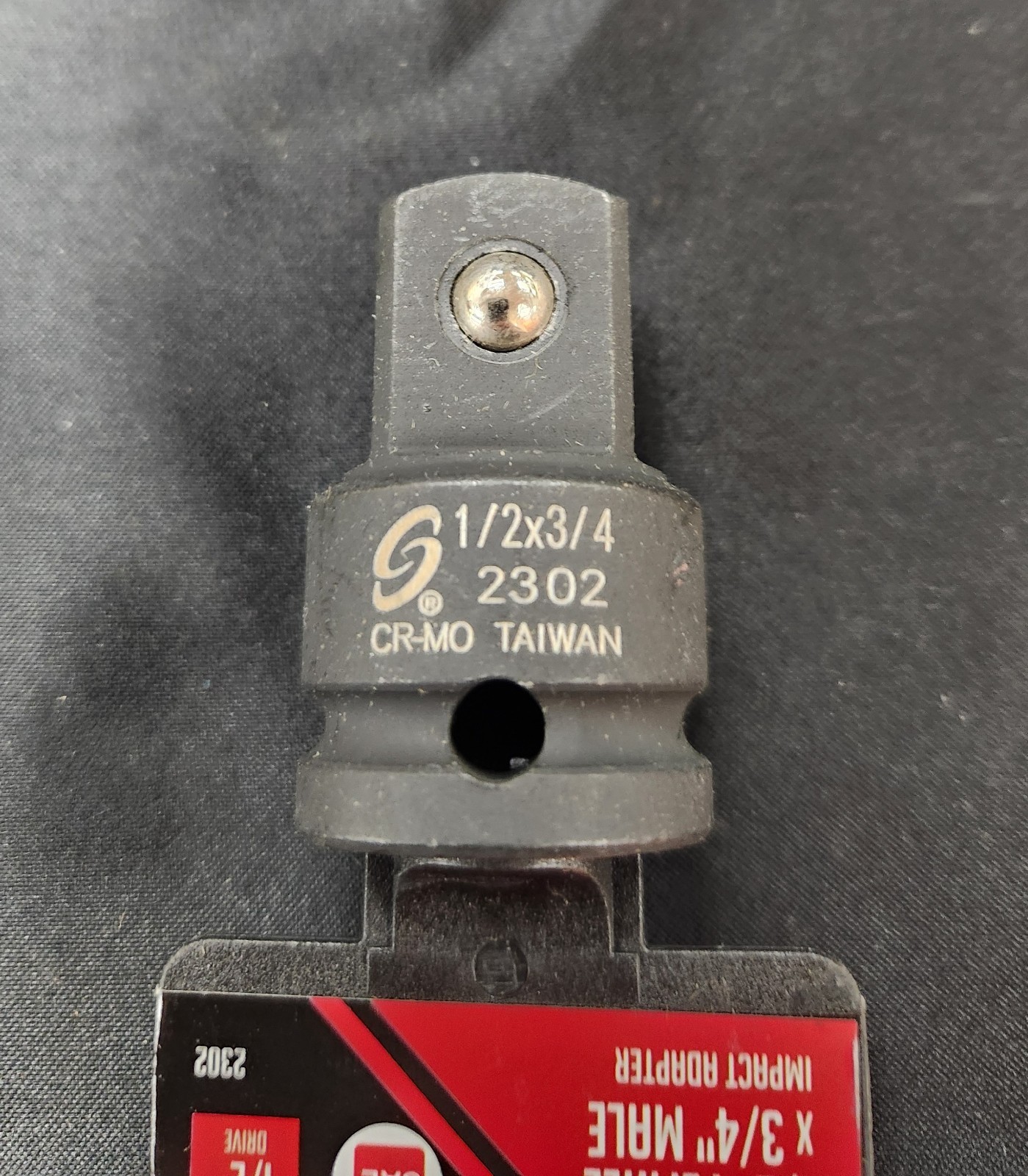 QTY 1 NEW SUNEX 2302 1/2″ DR. BLACK OXIDE 1/2″ FEMALE X 3/4″ MALE IMPACT ADAPTER