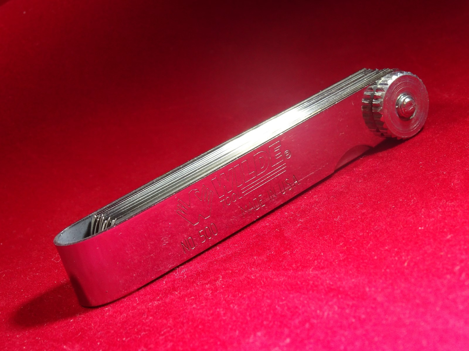 WILDE TOOL #500 USA MADE Master Feeler Ignition Gauge 25 Blades .0015 to .035