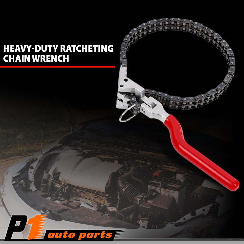 Fittings 60-160mm Oil Filter Change Pipe Heavy-Duty Ratcheting Chain Wrench