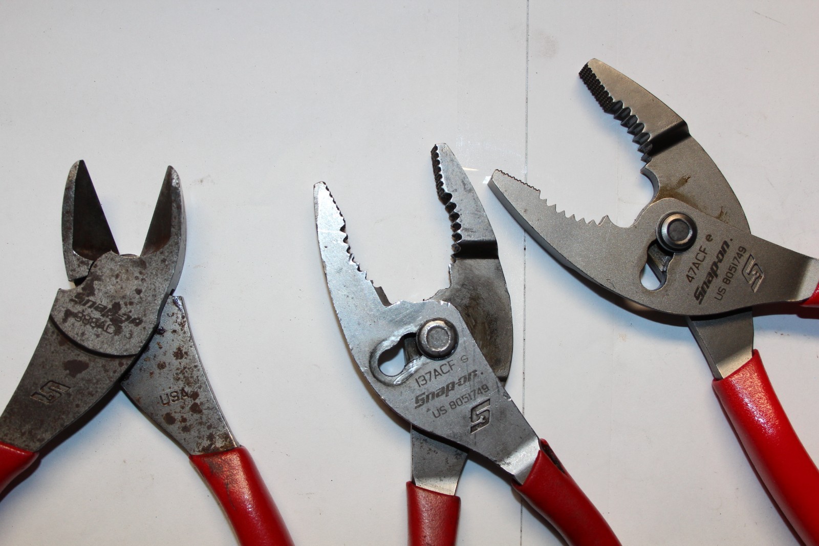 SNAP-ON TOOLS 3 pc 8″ Talon Grip™ Slip-Joint Pliers & Diagonal Cutter Set USA