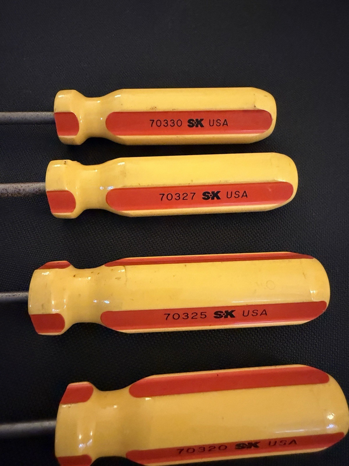 SK Tools USA RARE Red/Yellow Hard Handle Torx T15-T30 Screwdriver Driver Set Lot