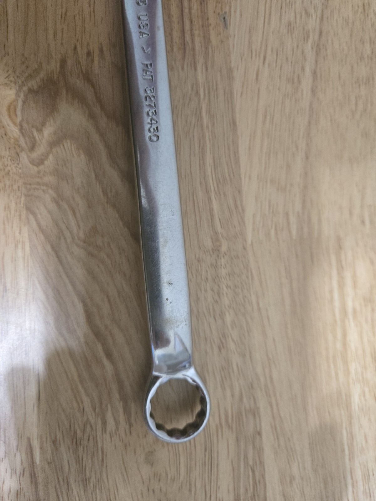 Snap On 14MM-15MM 12PT Metric Chrome Offset Box End Wrench USA XBM1415A