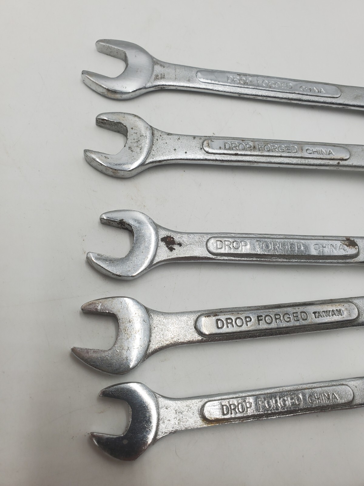 Vintage Made in China/Taiwan Drop Forged Set of 5 Wrenches