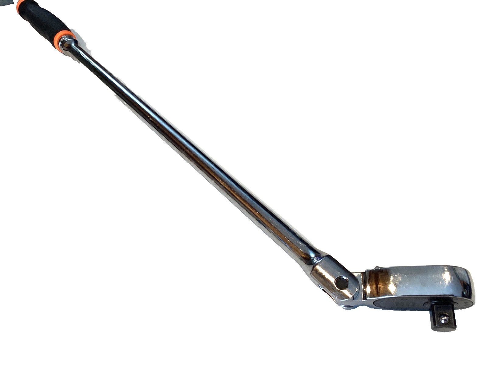 Snap On SHLF80A 1/2″ Drive ORANGE Soft Grip Long Handle Flex Head Ratchet MINT