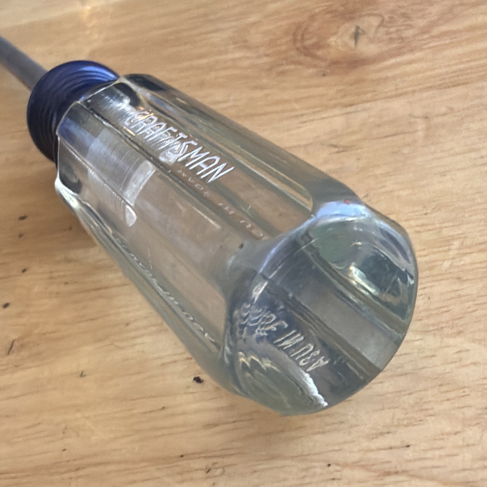 Craftsman Tools No. 1 P1 Phillips Screwdriver Blue Clear Handle T PR 41294 USA