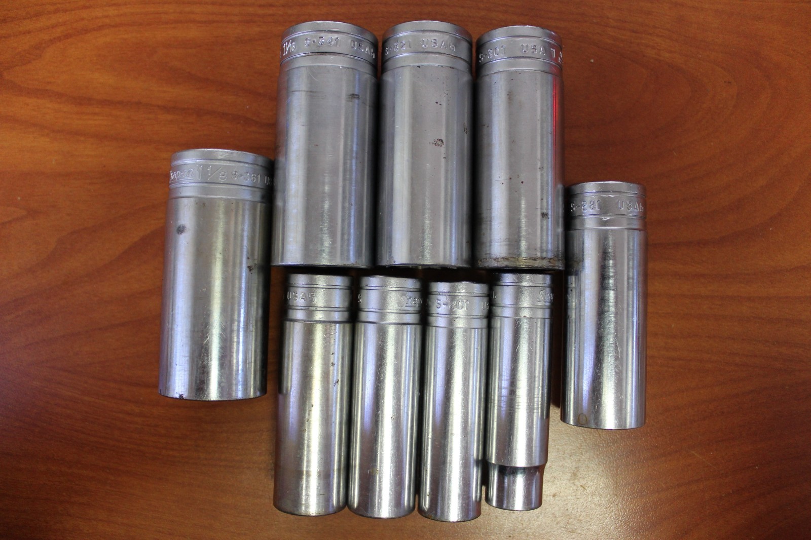 9 pc. Snap-on Tools USA 1/2″ Drive 12-POINT SAE 9/16″ – 1 1/8″ DEEP Socket Set