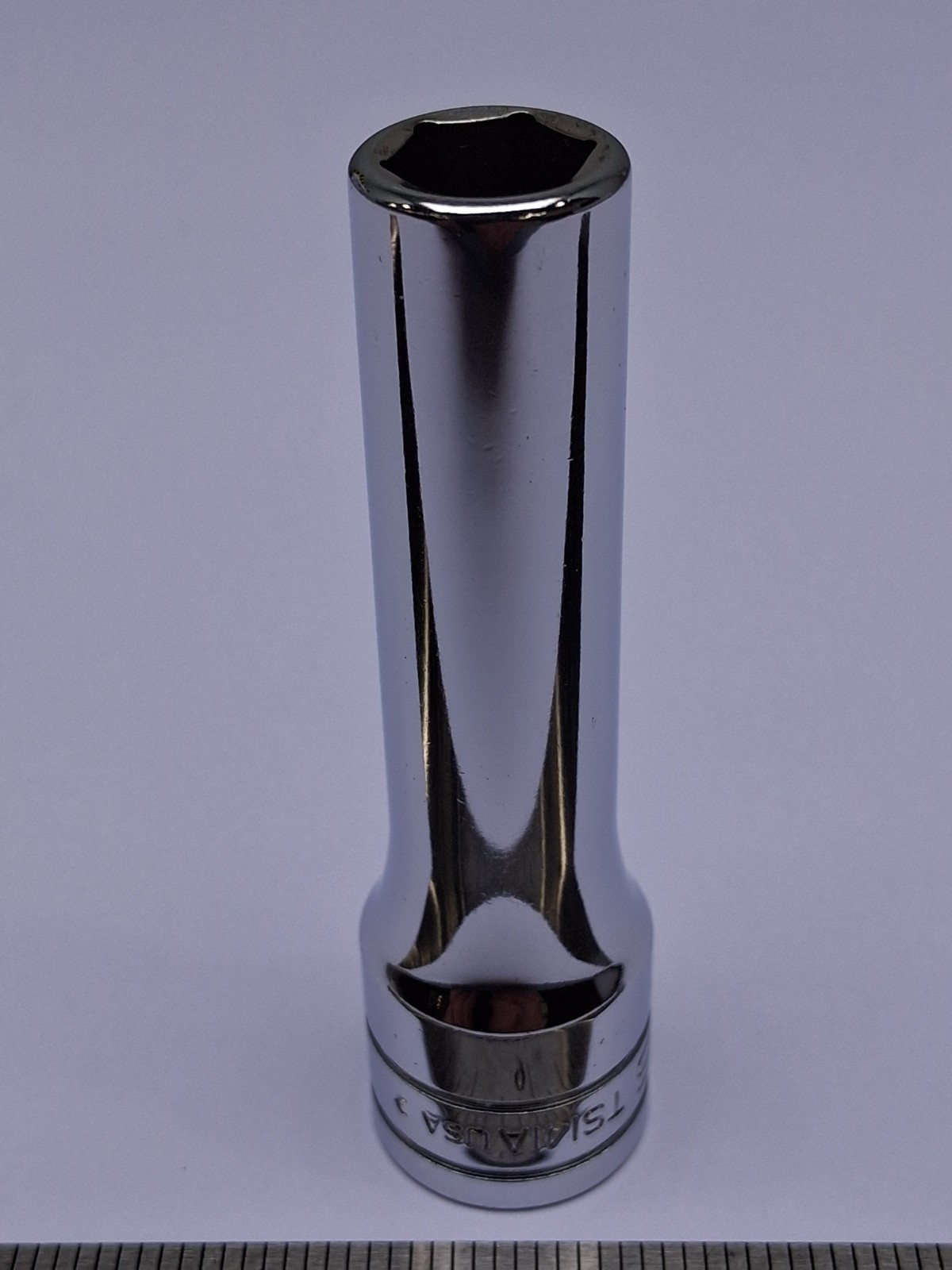 Snap-on Tools 7/16″ Chrome Deep 6pt Socket 1/2″ Drive TS141A USA Nice