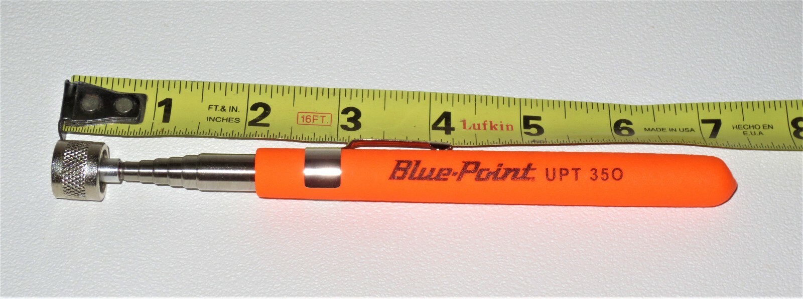 Snap-on’s BLUE POINT MAGNETIC PICK UP TOOL UPT35 *ORANGE* TELESCOPING TO 33″ NEW