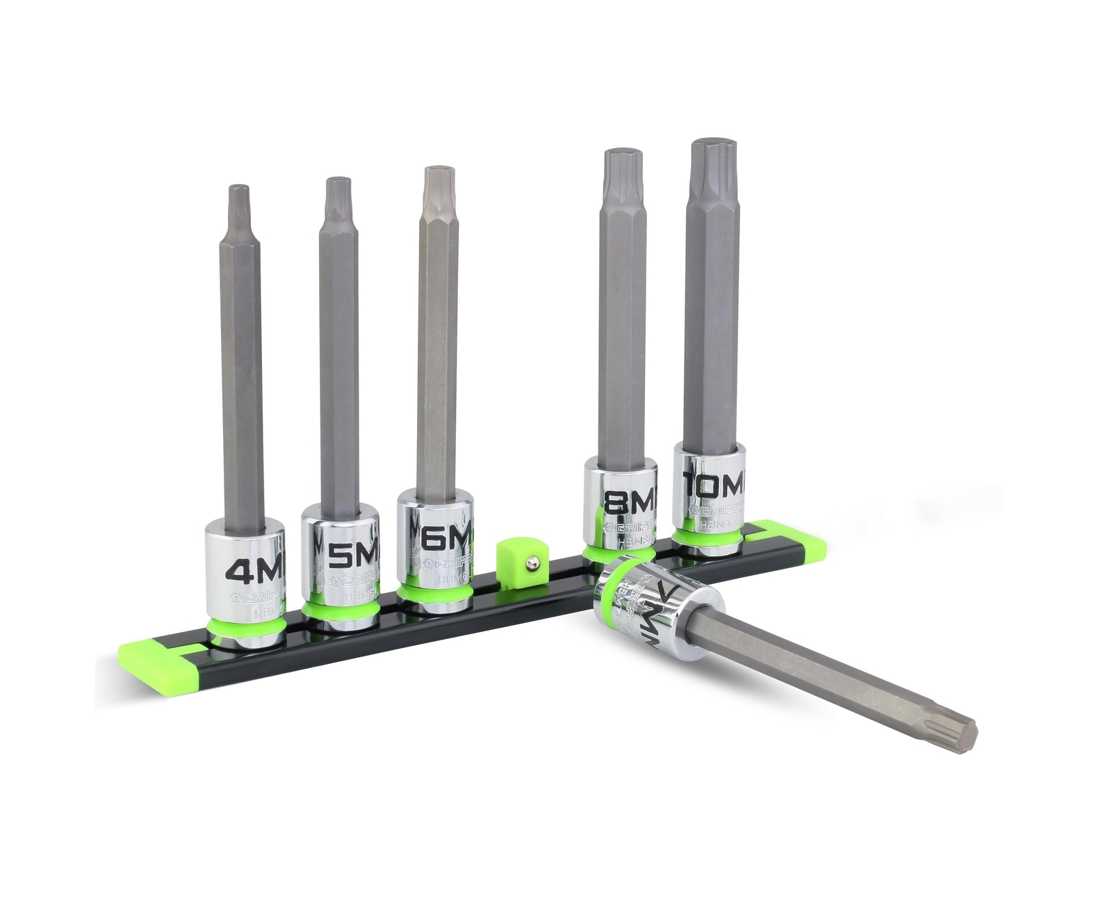 GRIPEDGE HEX Bit Socket Set | 6-PC – 3/8» Drive Long Metric RPT Hex Driver S…