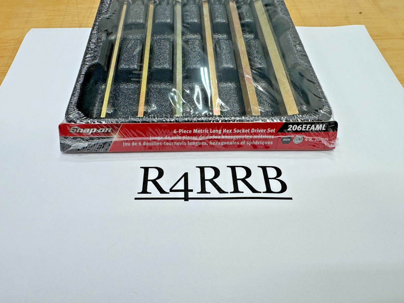 Snap-On Tools USA NEW 6pc 3/8″ Drive METRIC Long Hex Bit Socket Set 206EFAML